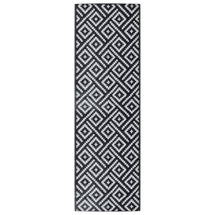 Vidaxx Outdoor-Teppich Arakil 80x250 cm Polypropylen weiß und schwarz