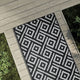 Vidaxx Outdoor-Teppich Arakil 80x250 cm Polypropylen weiß und schwarz