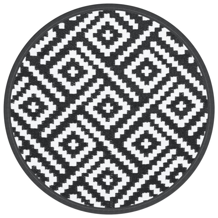 Vidaxx Outdoor-Teppich Arakil ø160 cm Polypropylen weiß und schwarz
