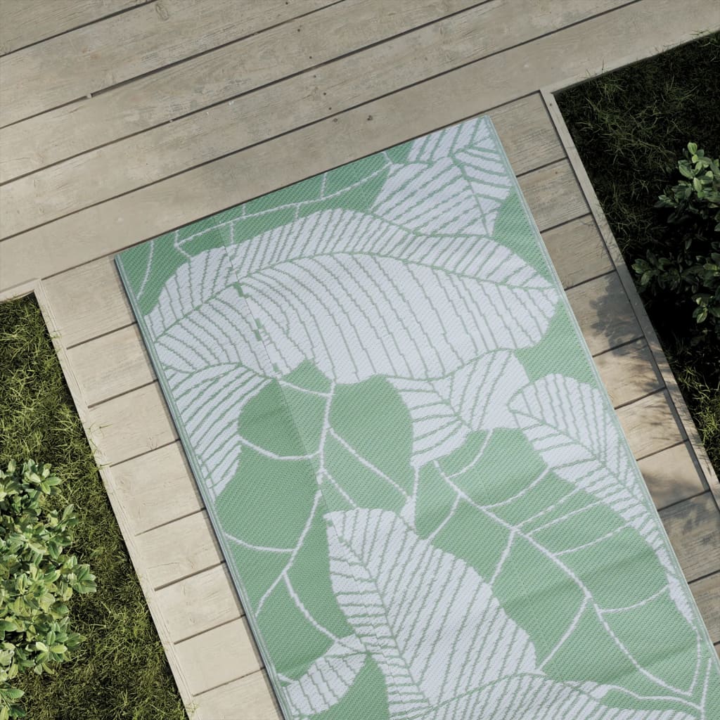 Vidaxl außerhalb des Teppichs 80x150 cm Polypropengrün