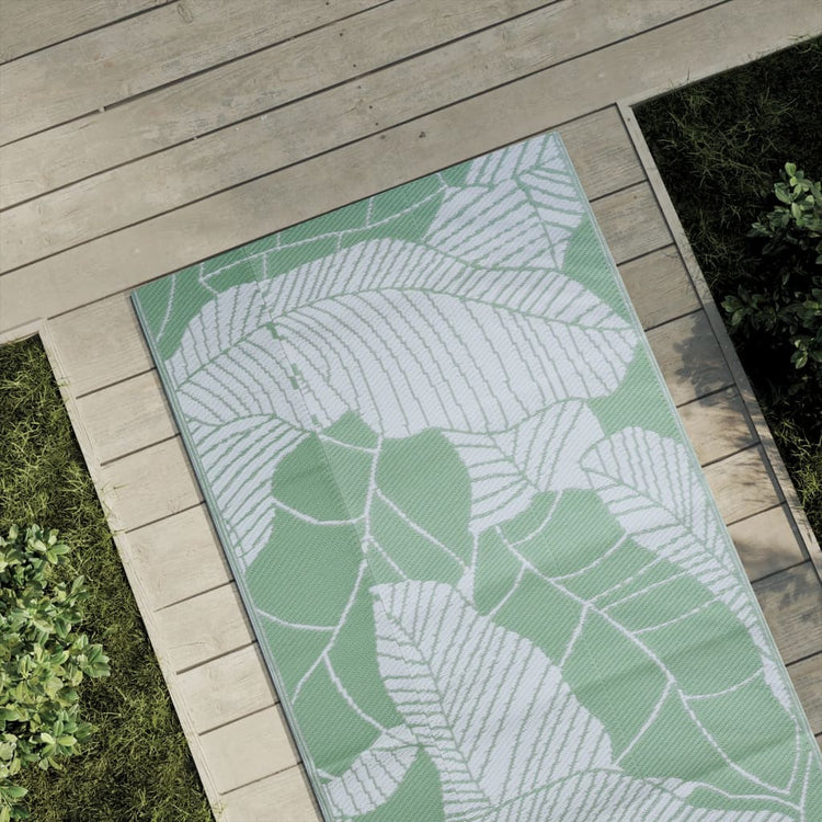 Vidaxl außerhalb des Teppichs 80x150 cm Polypropengrün