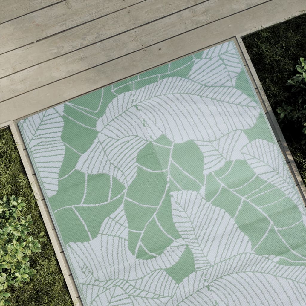 Vidaxl außerhalb Teppich 120x180 cm Polypropengrün