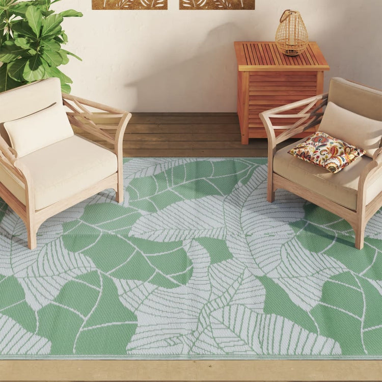 Vidaxl außerhalb des Teppichs 160x230 cm Polypropengrün