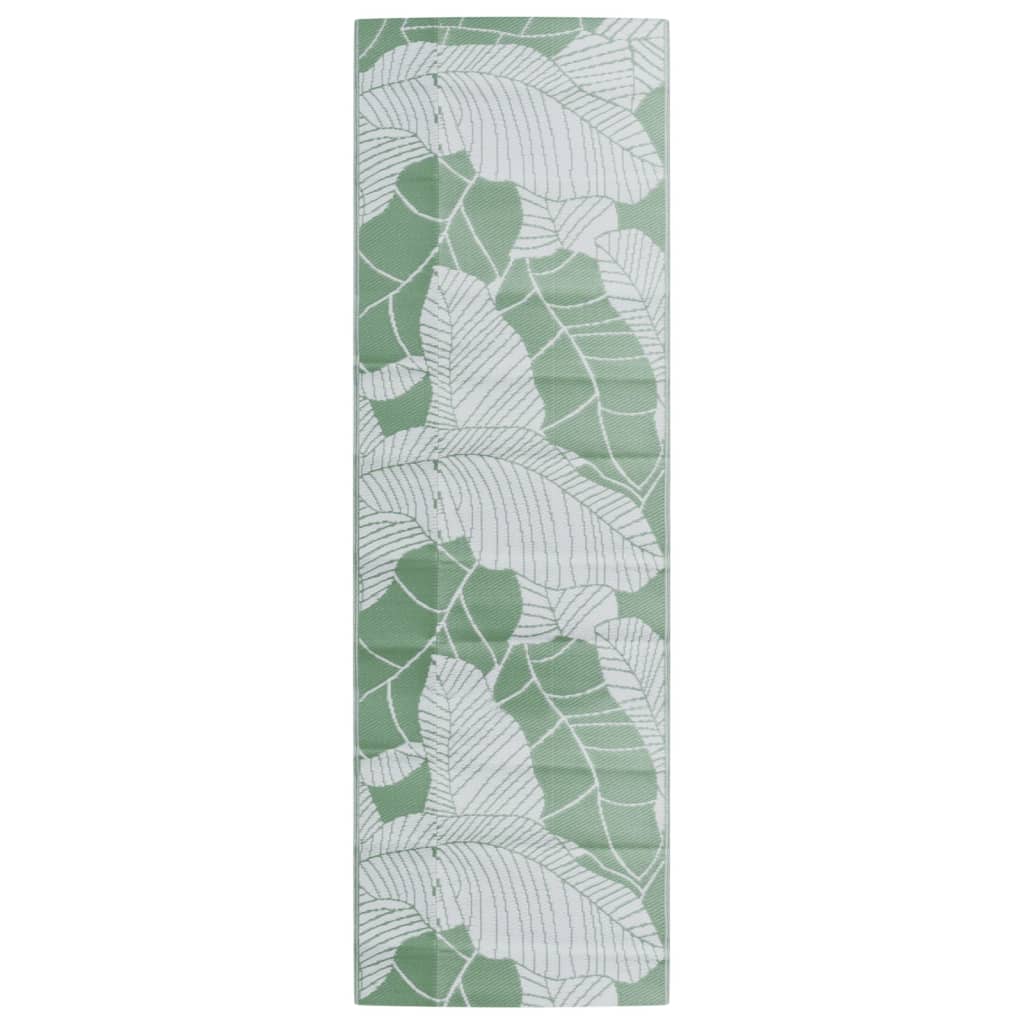 Vidaxl außerhalb des Teppichs 80x250 cm Polypropengrün