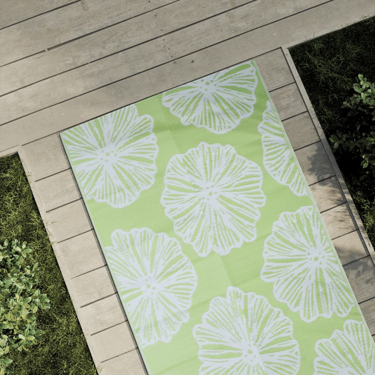 Vidaxl außerhalb des Teppichs 80x150 cm Polypropengrün