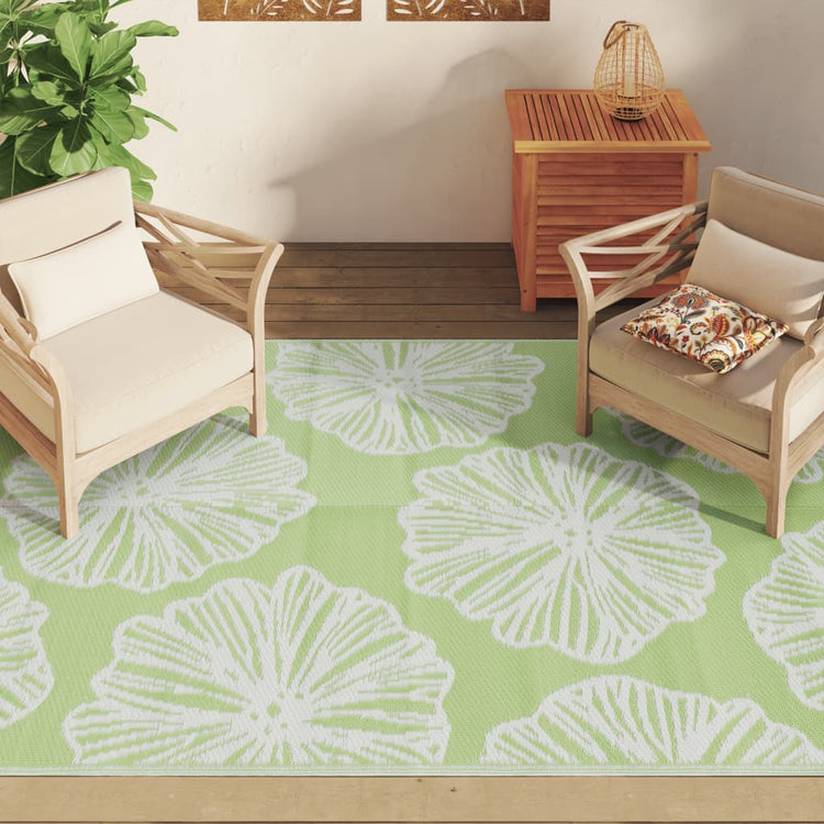 Vidaxl außerhalb des Teppichs 160x230 cm Polypropengrün