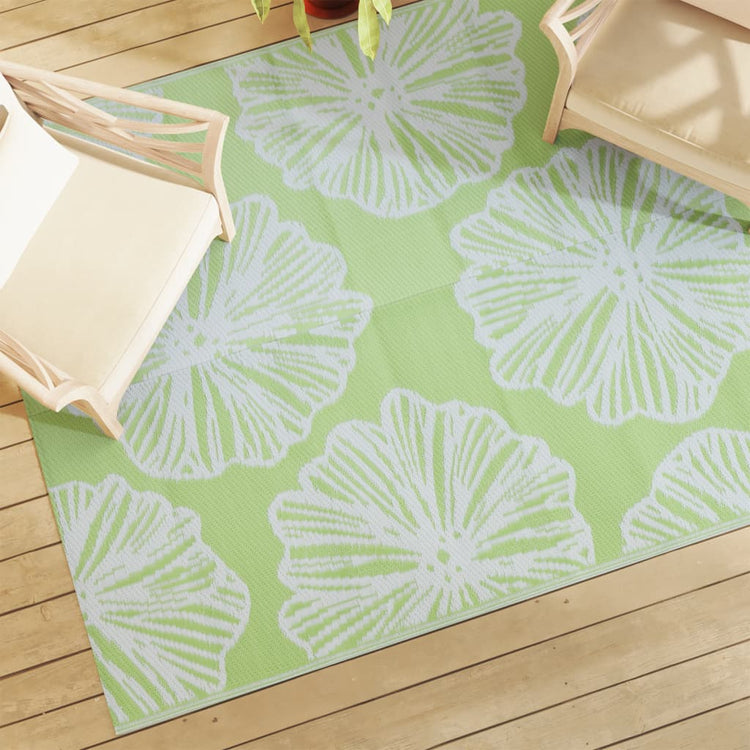 Vidaxl außerhalb des Teppichs 160x230 cm Polypropengrün