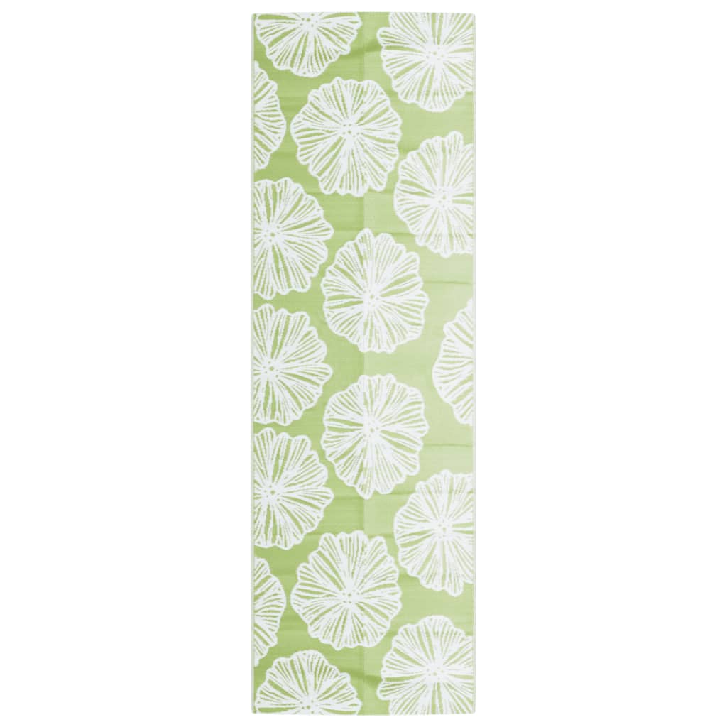 Vidaxl außerhalb des Teppichs 80x250 cm Polypropengrün