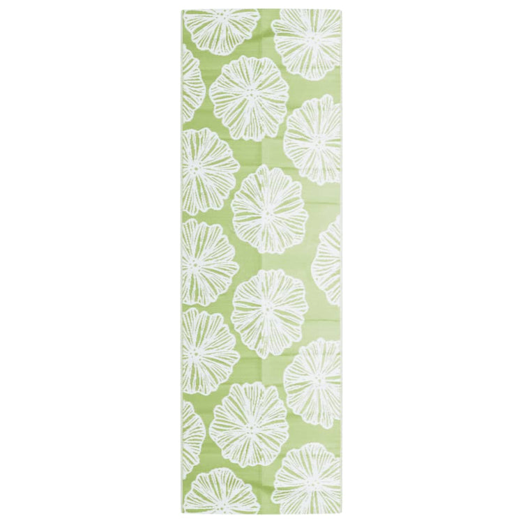 Vidaxl außerhalb des Teppichs 80x250 cm Polypropengrün