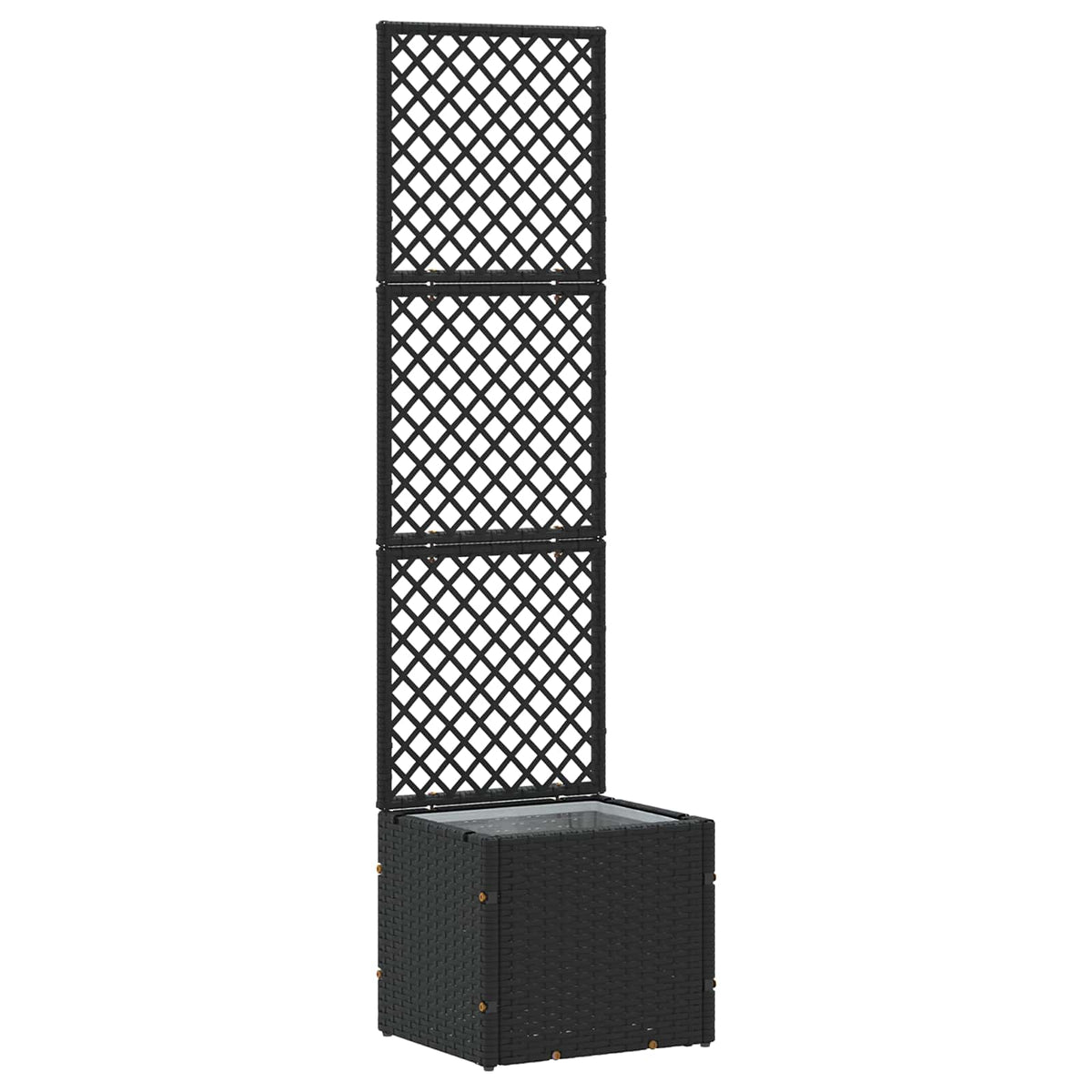VidaXL Gartenblumentopf Schwarz 35 x 30 x 135 cm Metall