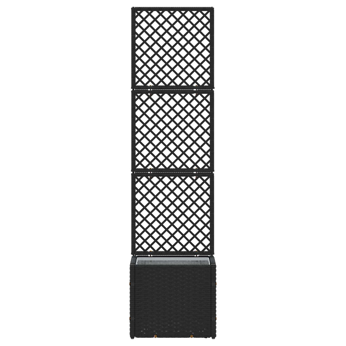 VidaXL Gartenblumentopf Schwarz 35 x 30 x 135 cm Metall