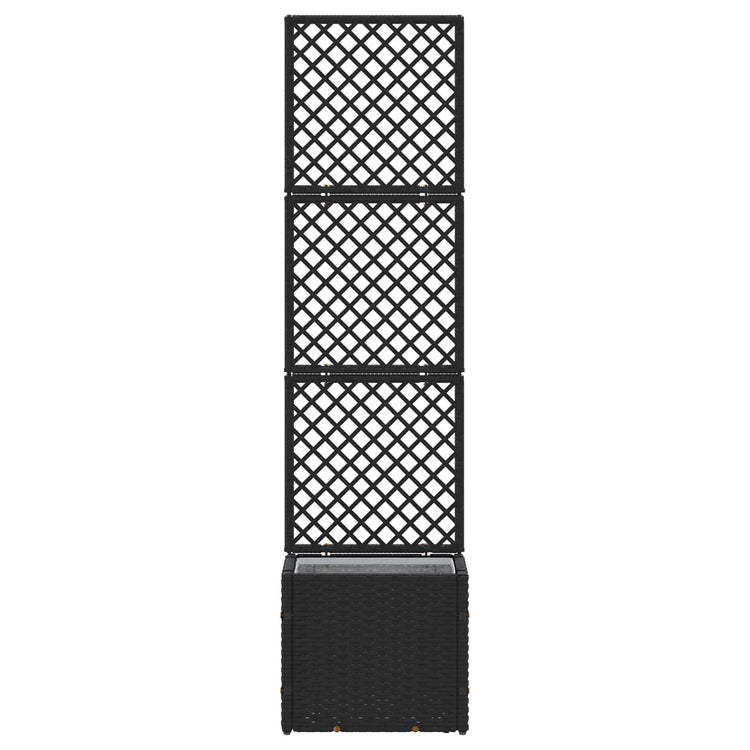 VidaXL Gartenblumentopf Schwarz 35 x 30 x 135 cm Metall