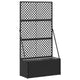 VidaXL Gartenblumentopf Schwarz 70 x 30 x 135 cm Metall