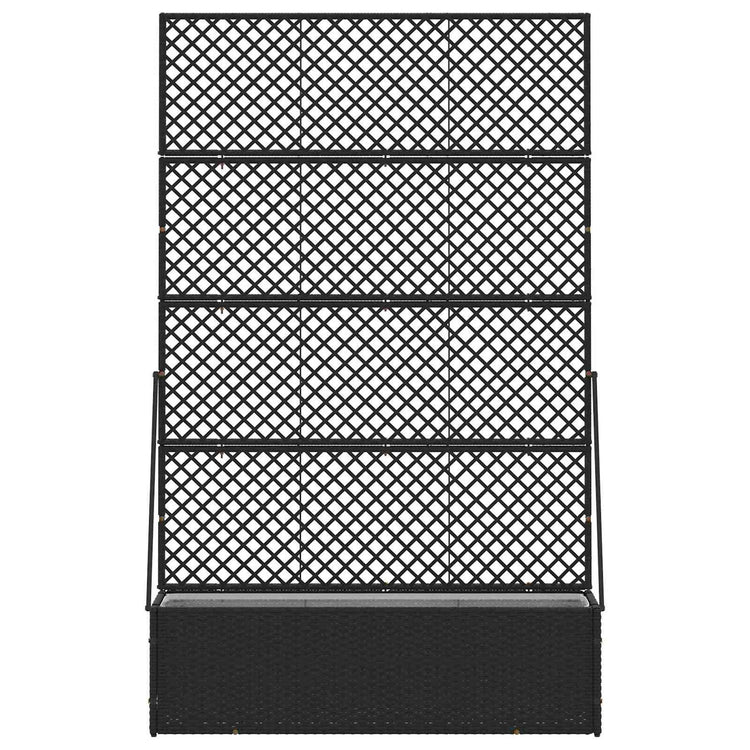VidaXL Gartenblumentopf Schwarz 105 x 30 x 170 cm Metall