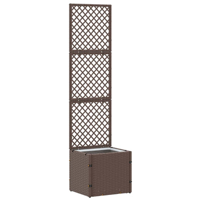 VidaXL Gartenblumentopf Braun 35 x 30 x 135 cm Metall