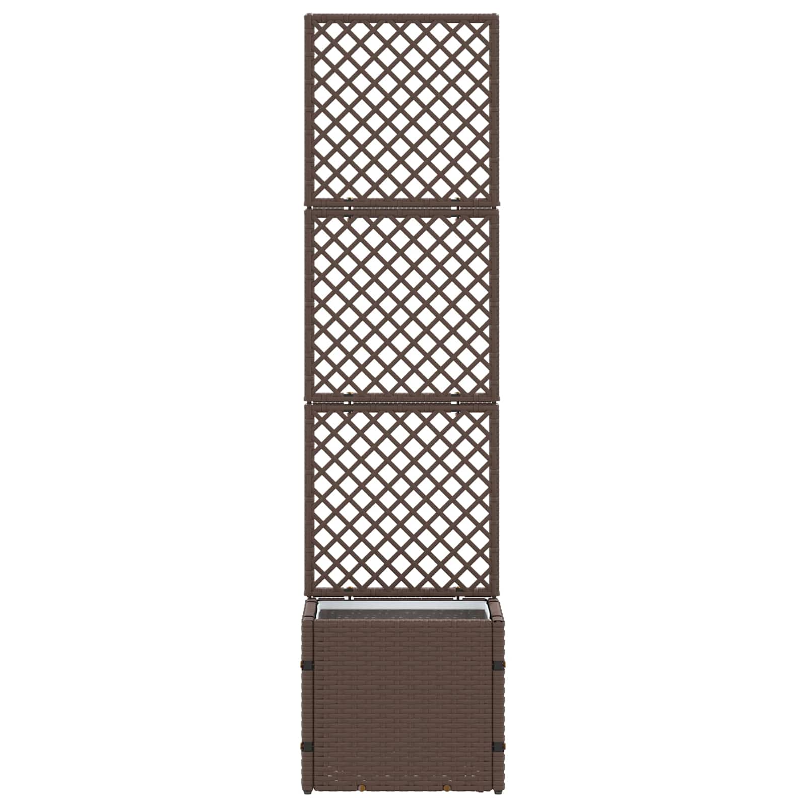 VidaXL Gartenblumentopf Braun 35 x 30 x 135 cm Metall