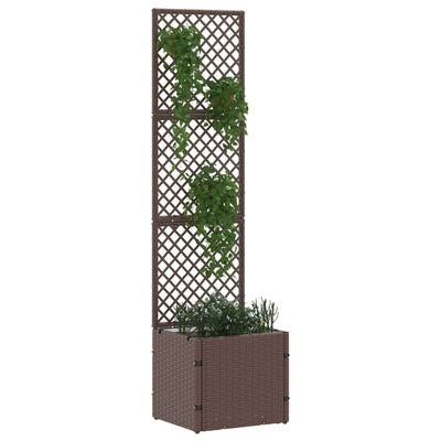 VidaXL Gartenblumentopf Braun 35 x 30 x 135 cm Metall