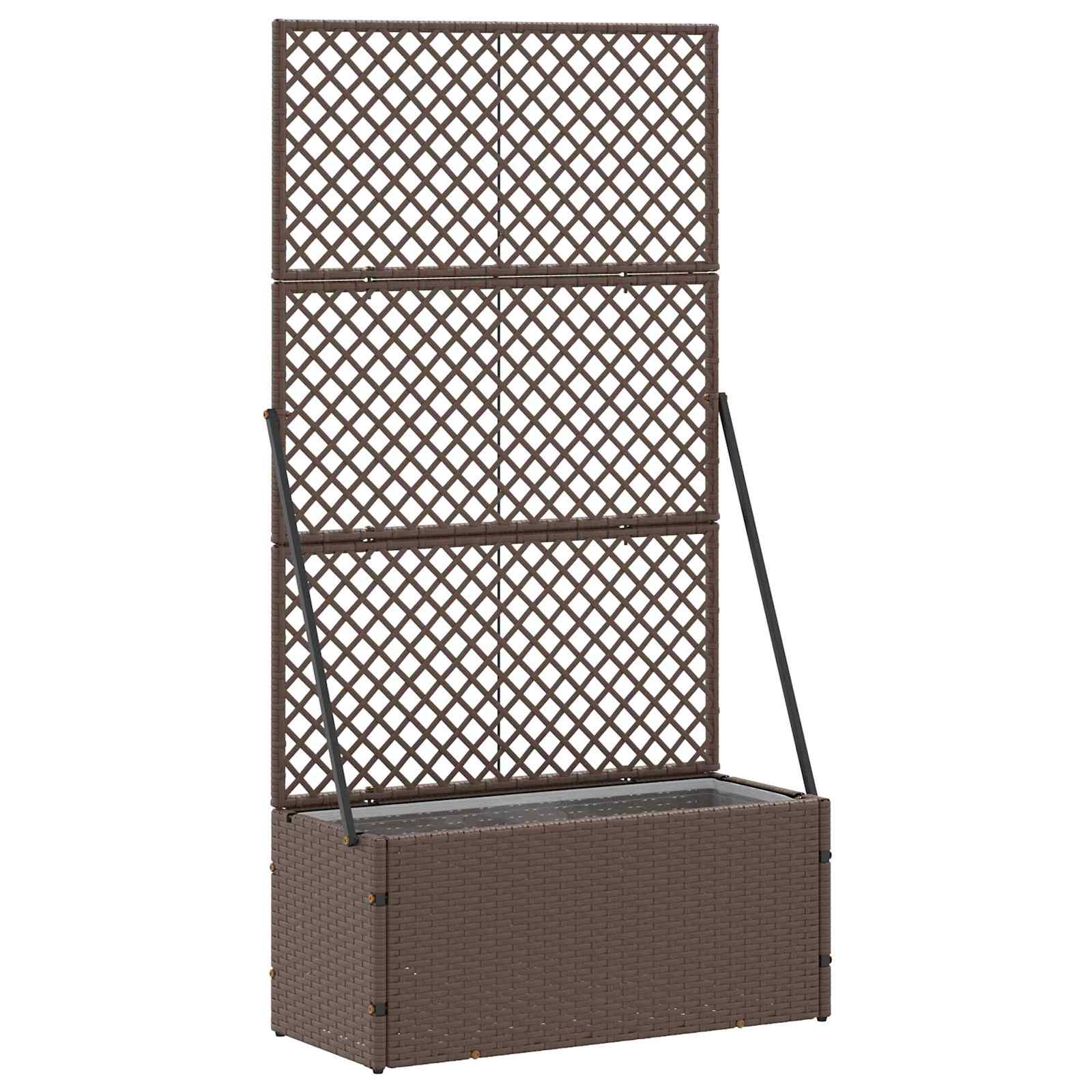 VidaXL Gartenblumentopf Braun 70 x 30 x 135 cm Metall
