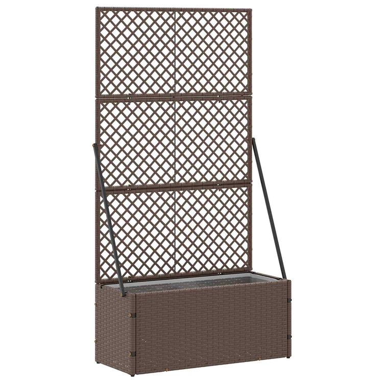 VidaXL Gartenblumentopf Braun 70 x 30 x 135 cm Metall