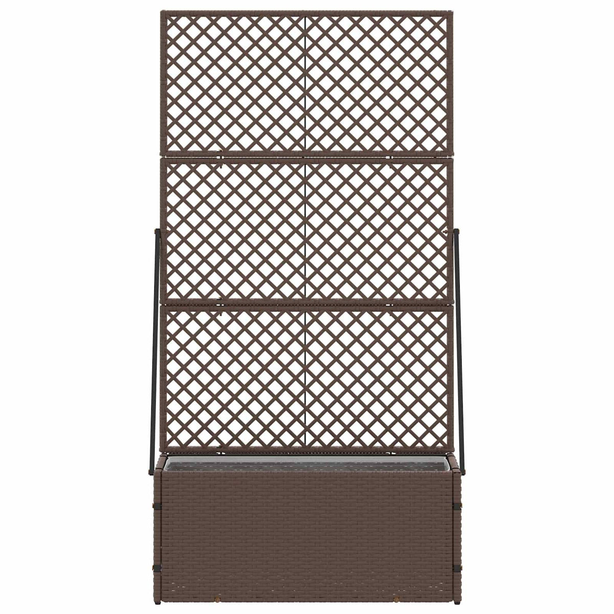 VidaXL Gartenblumentopf Braun 70 x 30 x 135 cm Metall
