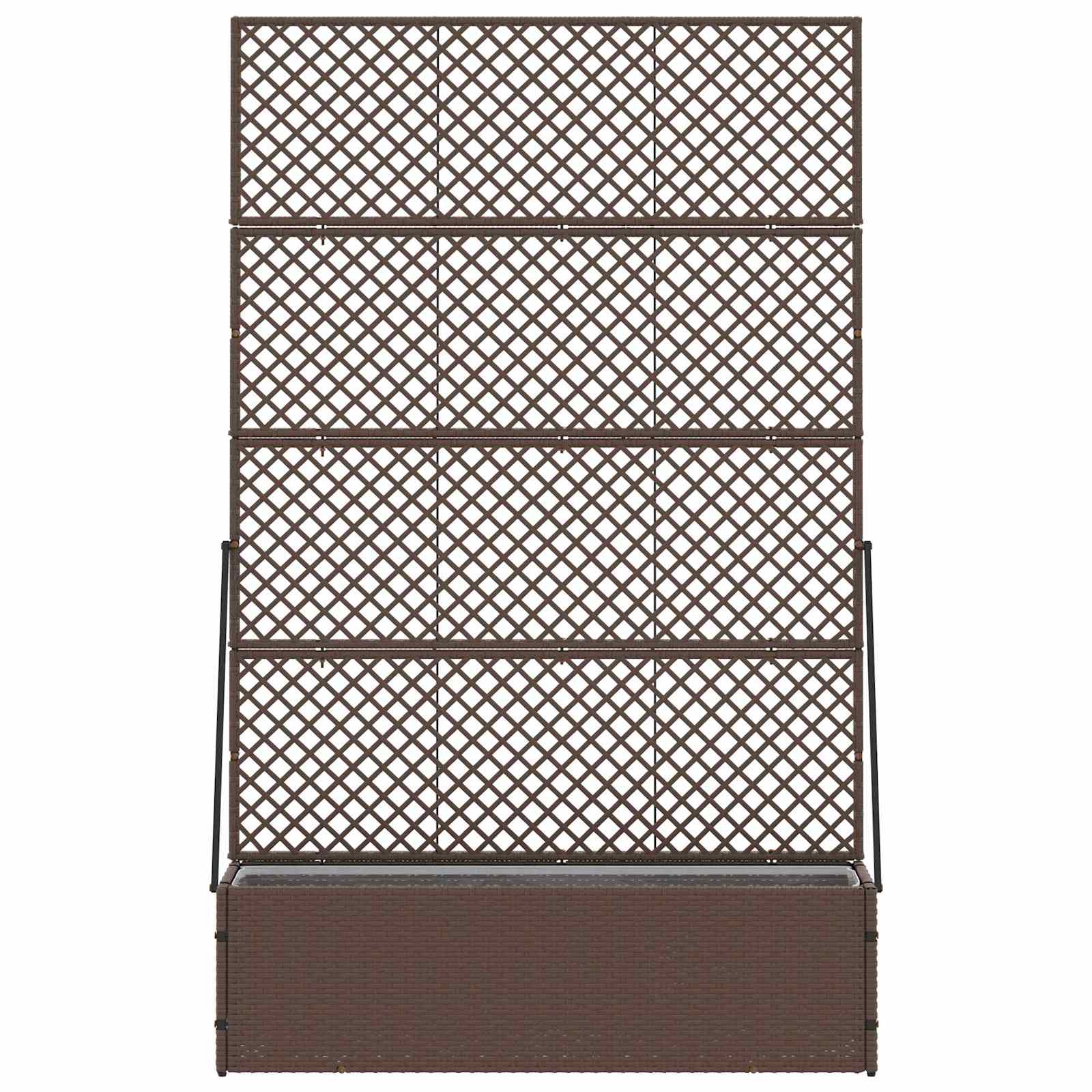 VidaXL Gartenblumentopf Braun 105 x 30 x 170 cm Metall