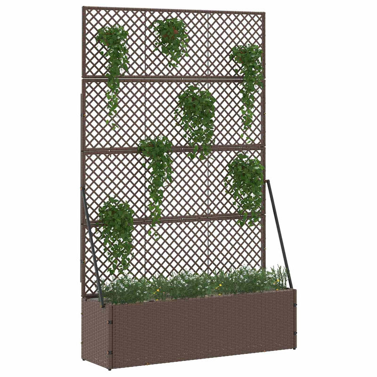 VidaXL Gartenblumentopf Braun 105 x 30 x 170 cm Metall
