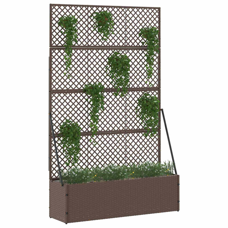 VidaXL Gartenblumentopf Braun 105 x 30 x 170 cm Metall