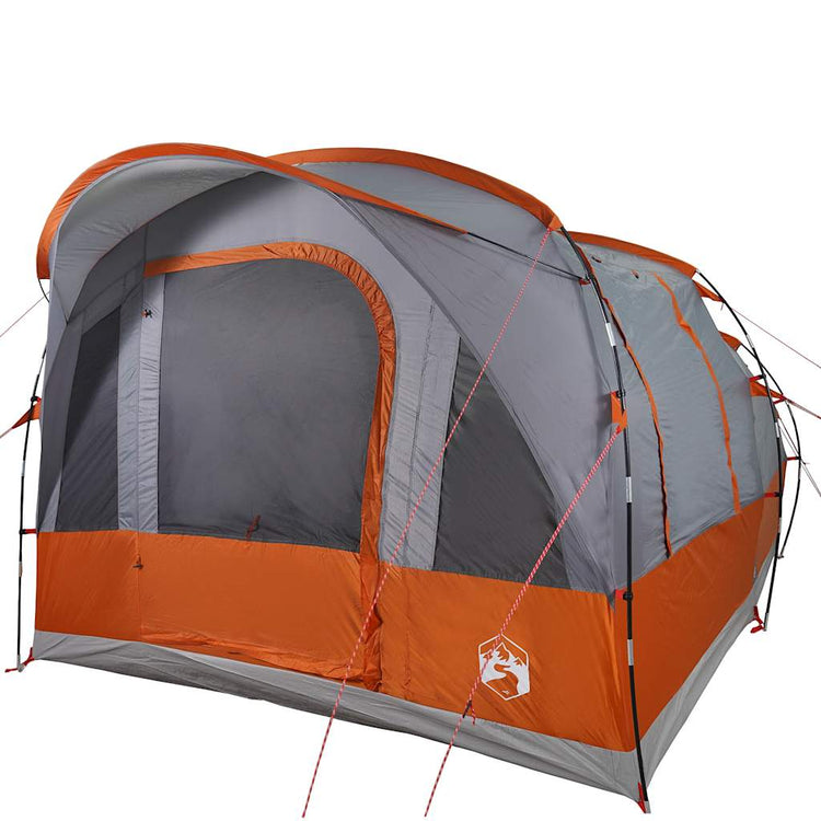 VidaXL Tunnelzelt 3-Personen wasserdicht Grau und Orange