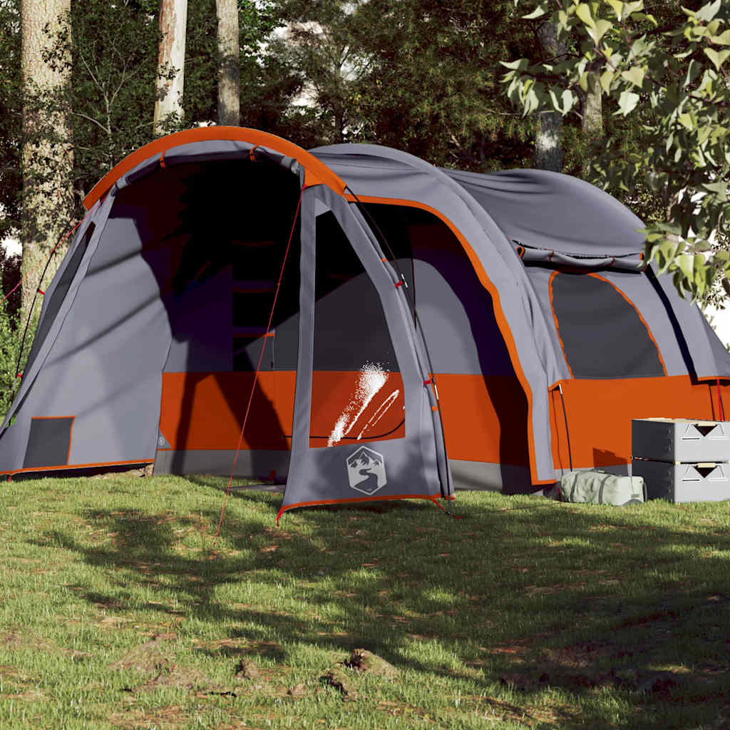 VidaXL Campingzelt 6-Personen wasserdicht grau