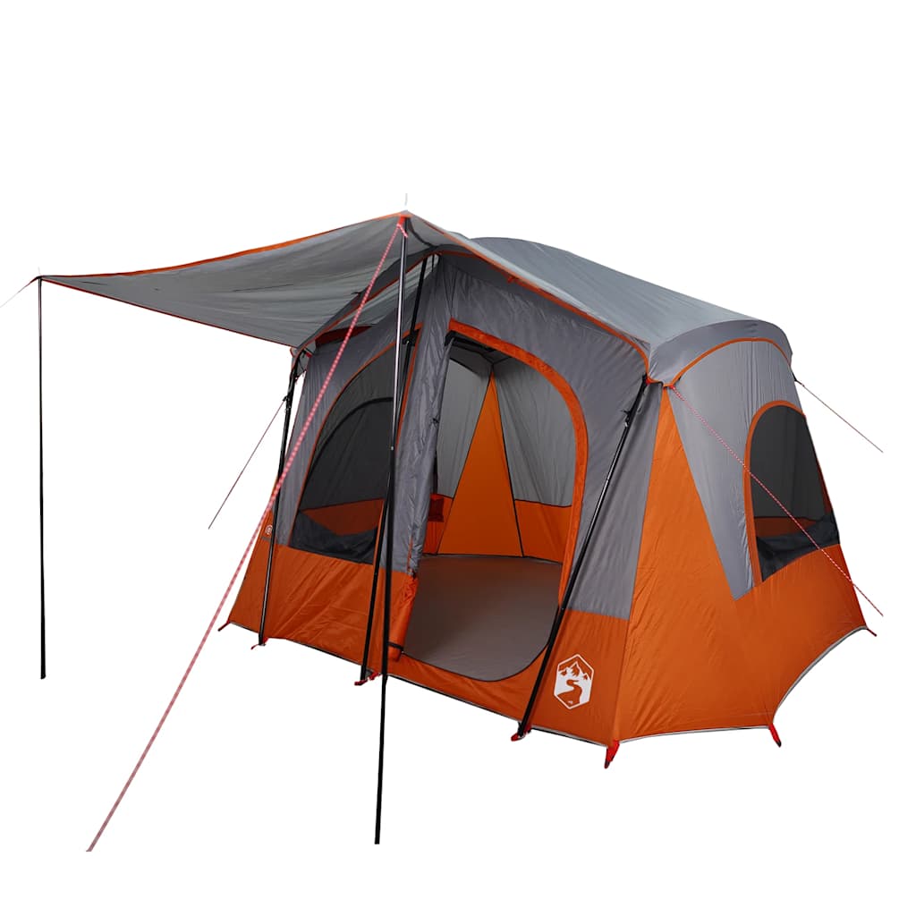 Vidaxl Zelt 5-Personen wasserdichtes Grau und Orange