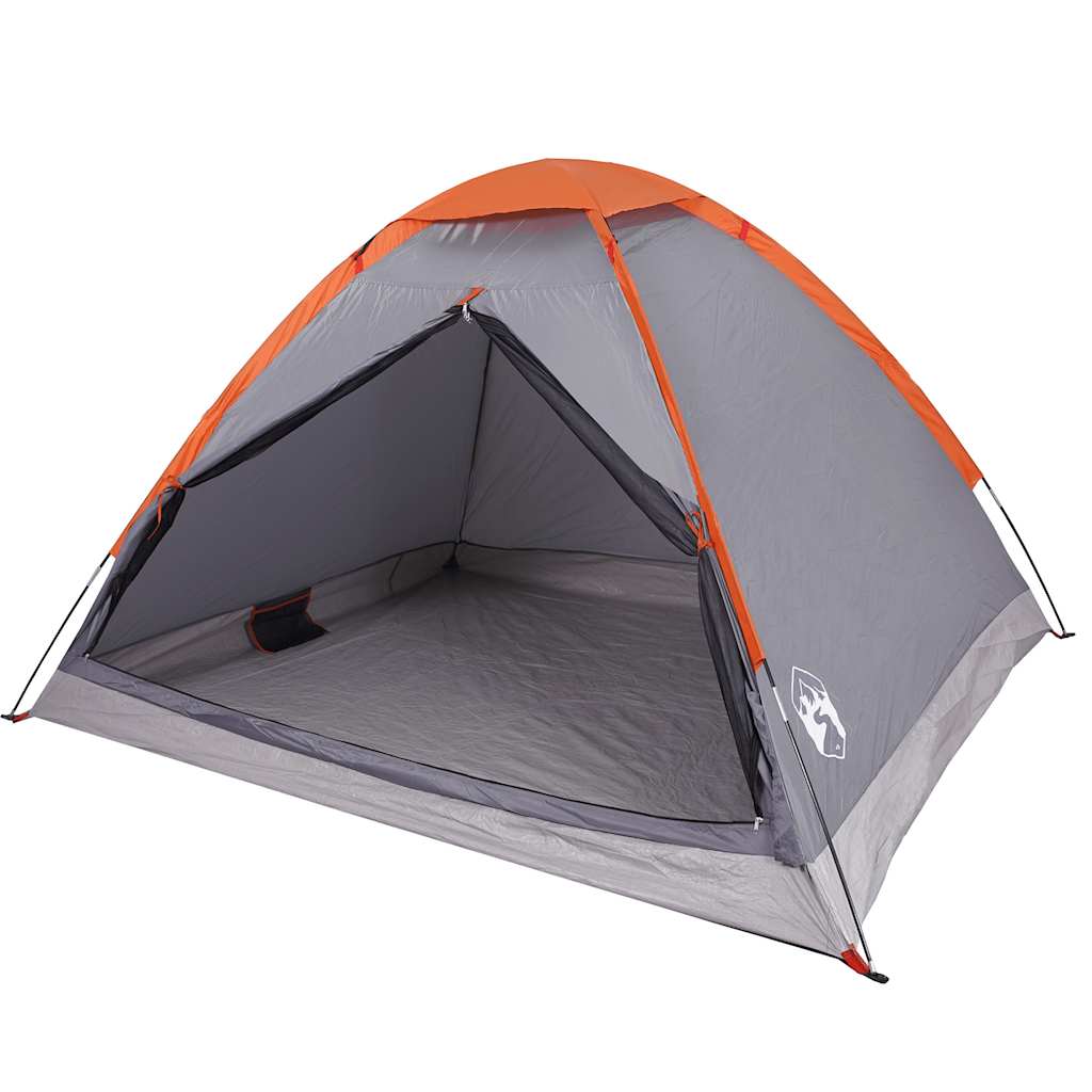 Vidaxl Dome Zelt 2-Personen wasserdichtes Grau und Orange