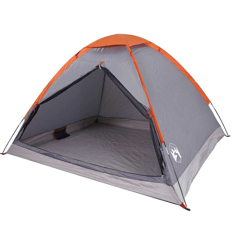 Vidaxl Dome Zelt 4-Personen wasserdichtes Grau und Orange