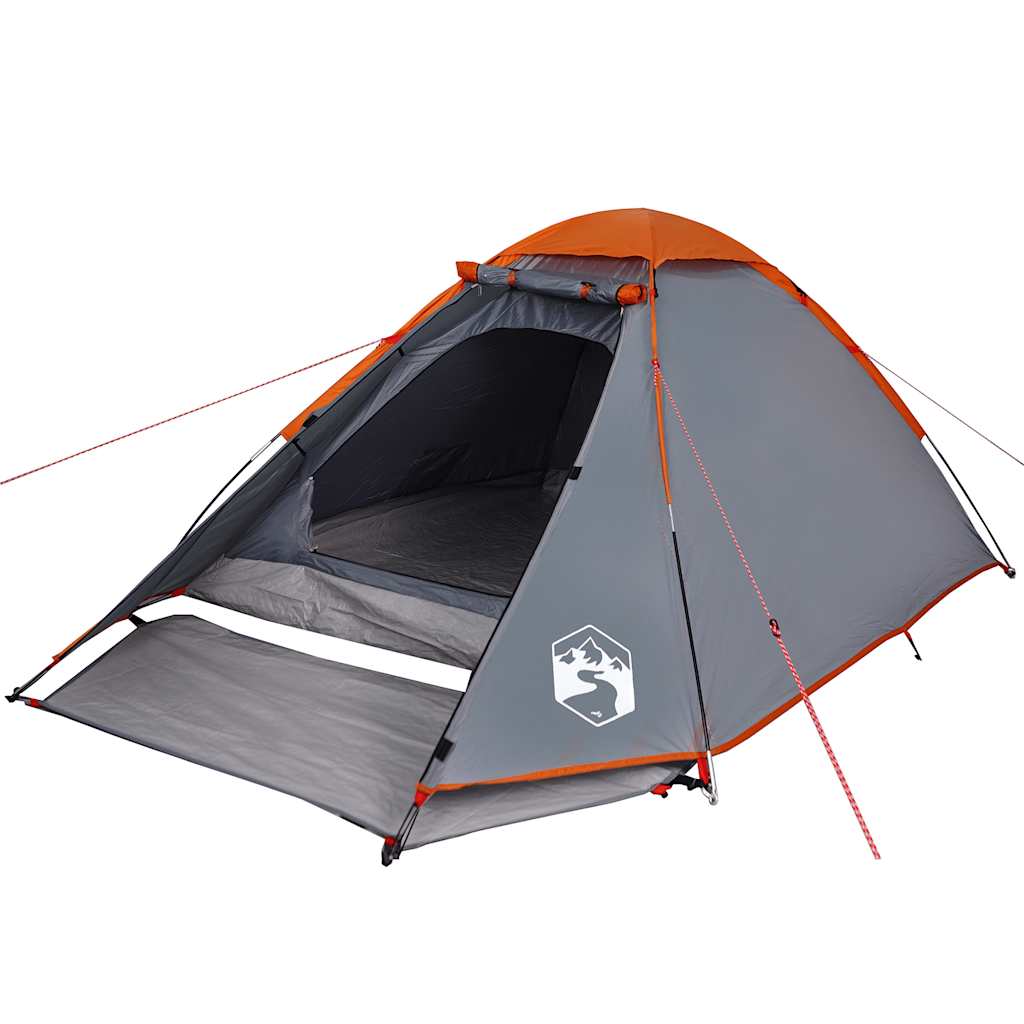 Vidaxl Dome Zelt 2-Personen wasserdichtes Grau und Orange