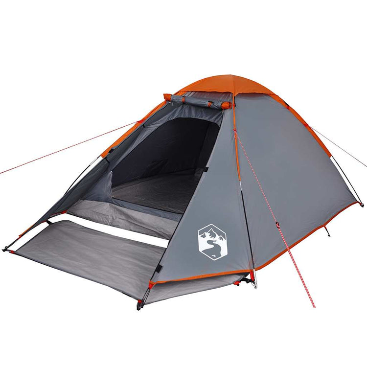 Vidaxl Dome Zelt 2-Personen wasserdichtes Grau und Orange