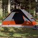 Vidaxx Kuppelzelt 6-Personen wasserdicht grau und orange