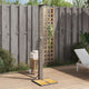 Vidaxl Outdoor -Dusche 50 x 55 x 224 cm Poly Rattan und Acacia Holzgrau