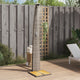 Vidaxl Outdoor -Dusche 55x60x224 cm Poly Rattan und Acacia Holzgrau