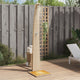 Vidaxl Outdoor -Dusche 55x60x224 cm Poly Rattan und Acaciahout Beige