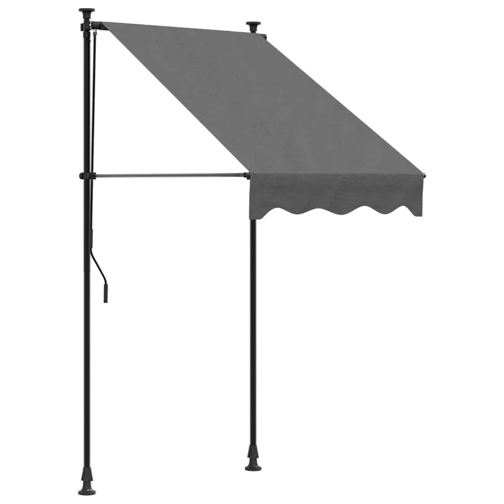 Vidaxx ausziehbare Markise 100x150 cm Stoff und Stahl Anthrazit