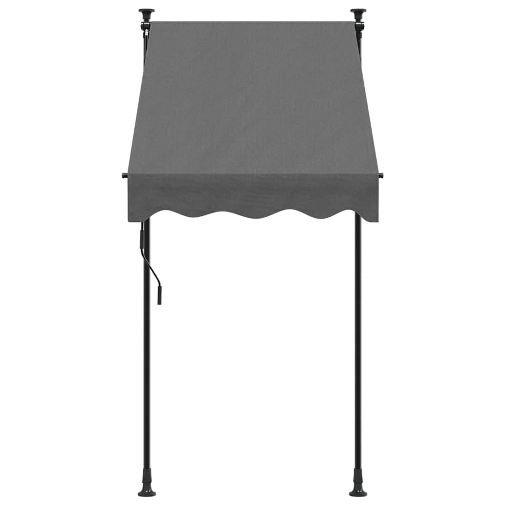Vidaxx ausziehbare Markise 100x150 cm Stoff und Stahl Anthrazit