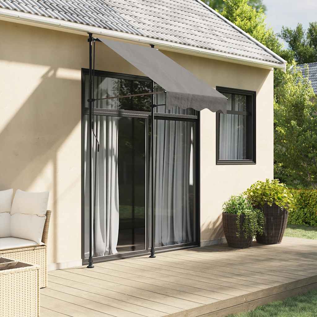 Vidaxx ausziehbare Markise 100x150 cm Stoff und Stahl Anthrazit