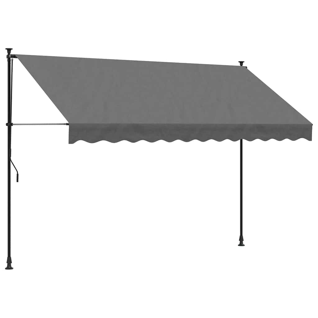 Vidaxx ausziehbare Markise 300x150 cm Stoff und Stahl Anthrazit