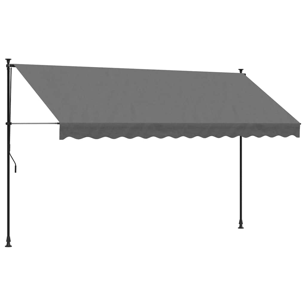 Vidaxx ausziehbare Markise 350x150 cm Stoff und Stahl Anthrazit