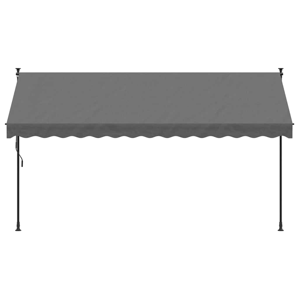 Vidaxx ausziehbare Markise 350x150 cm Stoff und Stahl Anthrazit