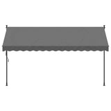 Vidaxx ausziehbare Markise 350x150 cm Stoff und Stahl Anthrazit - afbeelding 3