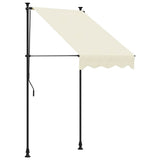 Vidaxx ausziehbare Markise 100x150 cm Stoff und Stahl cremefarben - afbeelding 2
