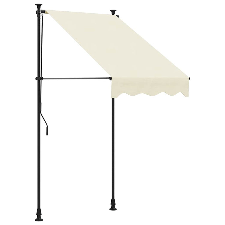 Vidaxx ausziehbare Markise 100x150 cm Stoff und Stahl cremefarben