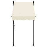 Vidaxx ausziehbare Markise 100x150 cm Stoff und Stahl cremefarben - afbeelding 3