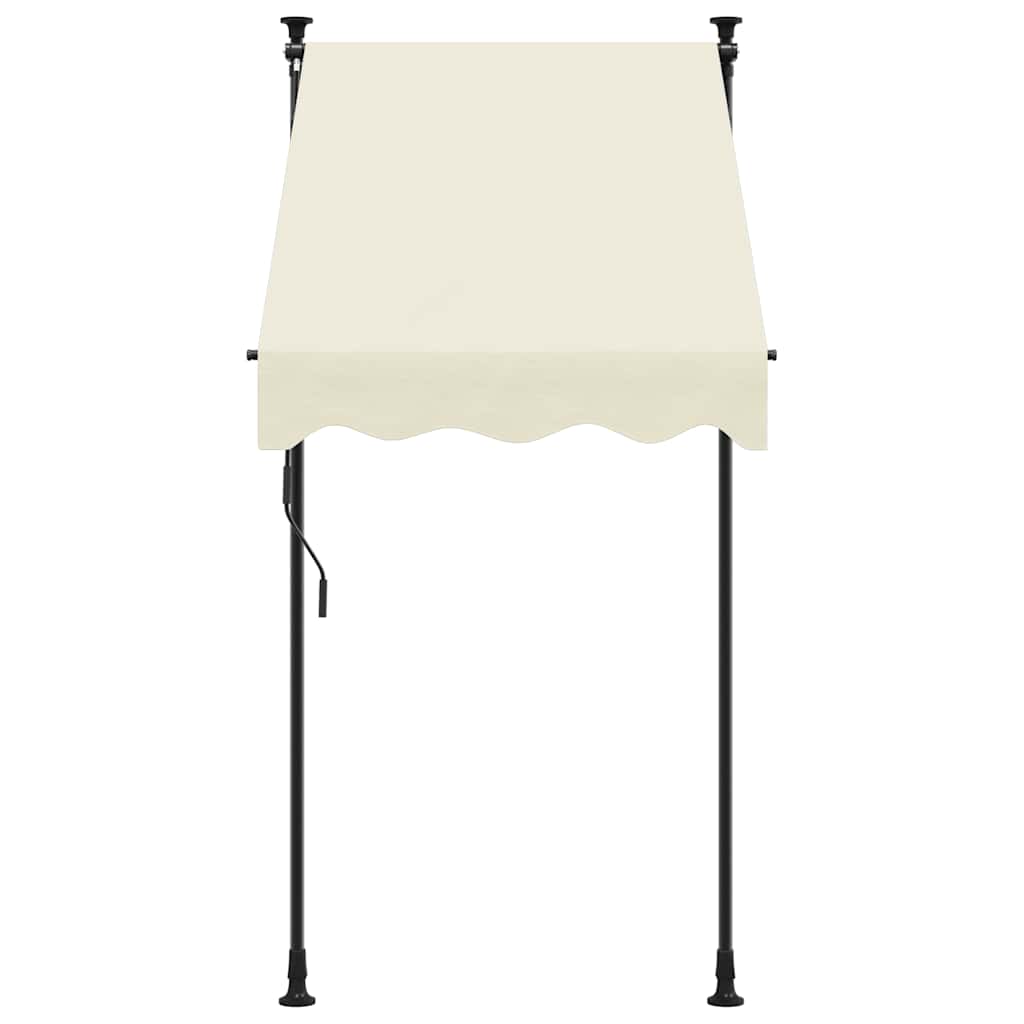 Vidaxx ausziehbare Markise 100x150 cm Stoff und Stahl cremefarben