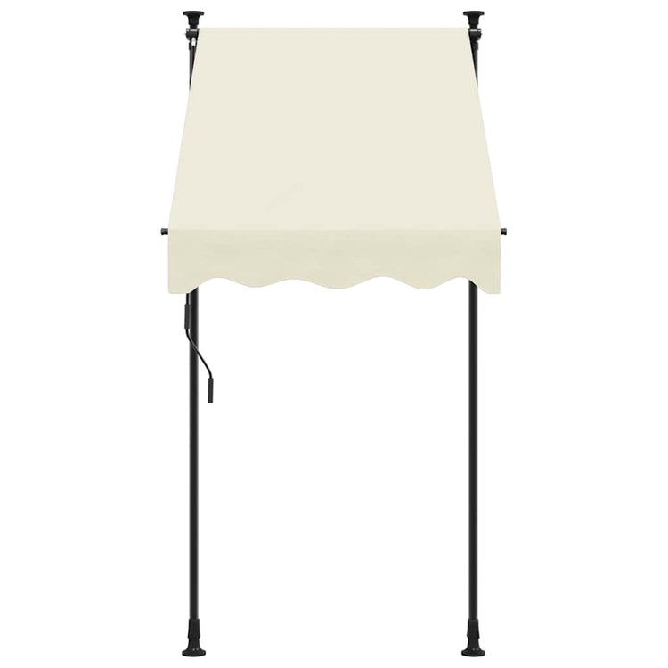 Vidaxx ausziehbare Markise 100x150 cm Stoff und Stahl cremefarben